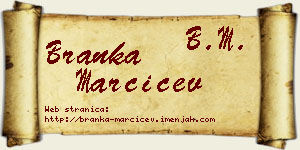 Branka Marčićev vizit kartica